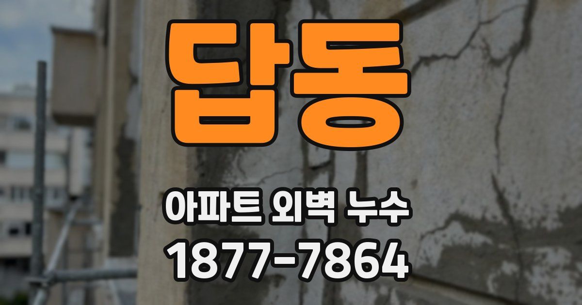 답동 아파트 외벽 누수