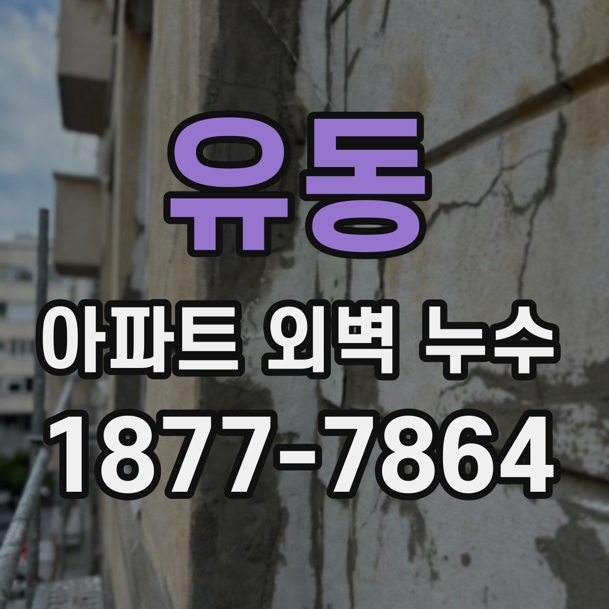 유동 아파트 외벽 누수