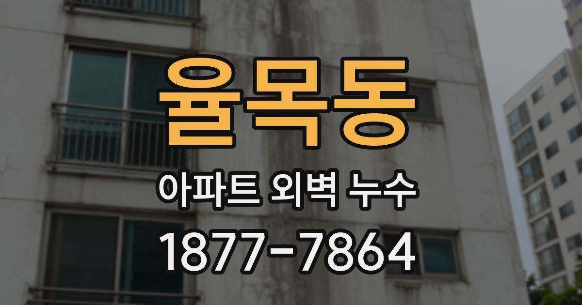 율목동 아파트 외벽 누수