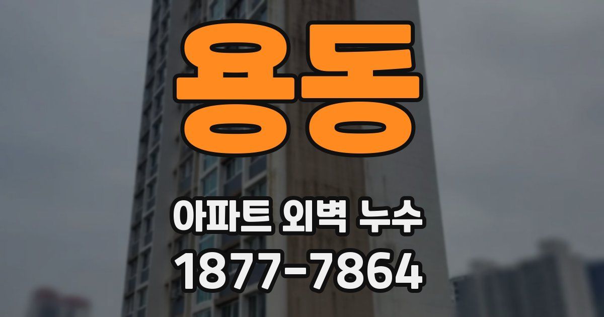 용동 아파트 외벽 누수