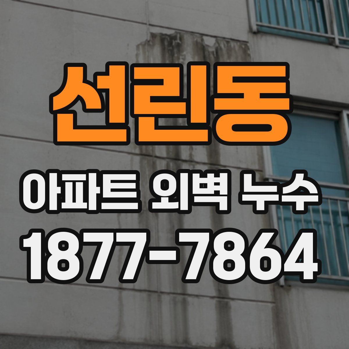 선린동 아파트 외벽 누수