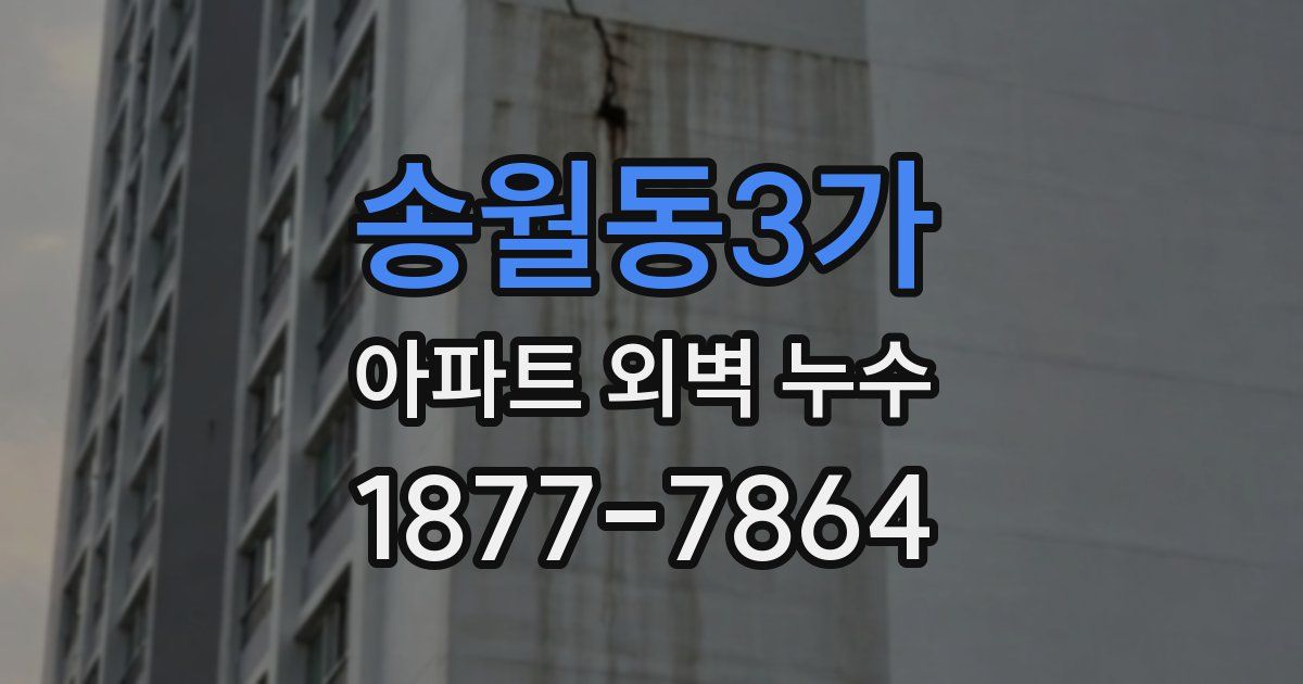 송월동3가 아파트 외벽 누수