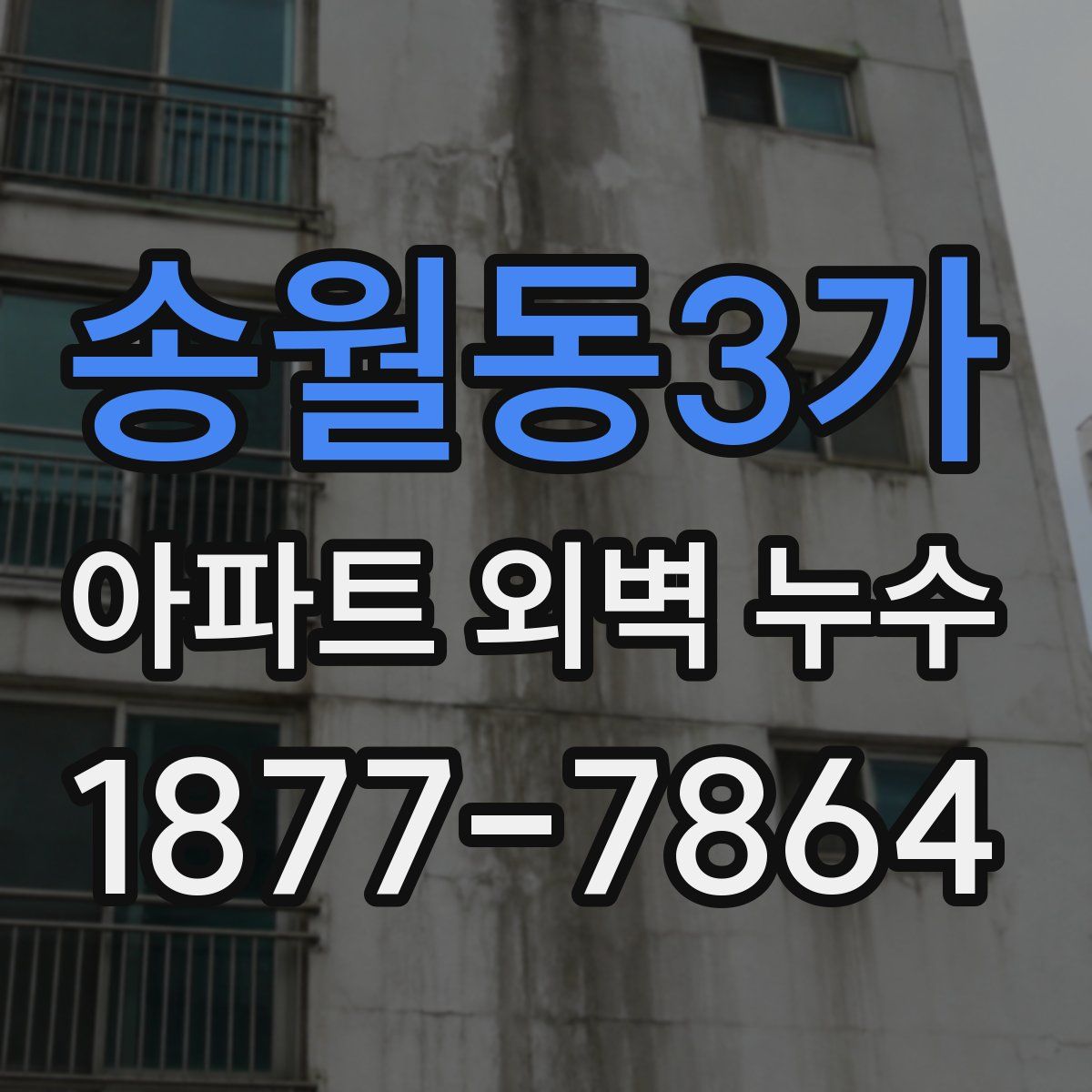 송월동3가 아파트 외벽 누수