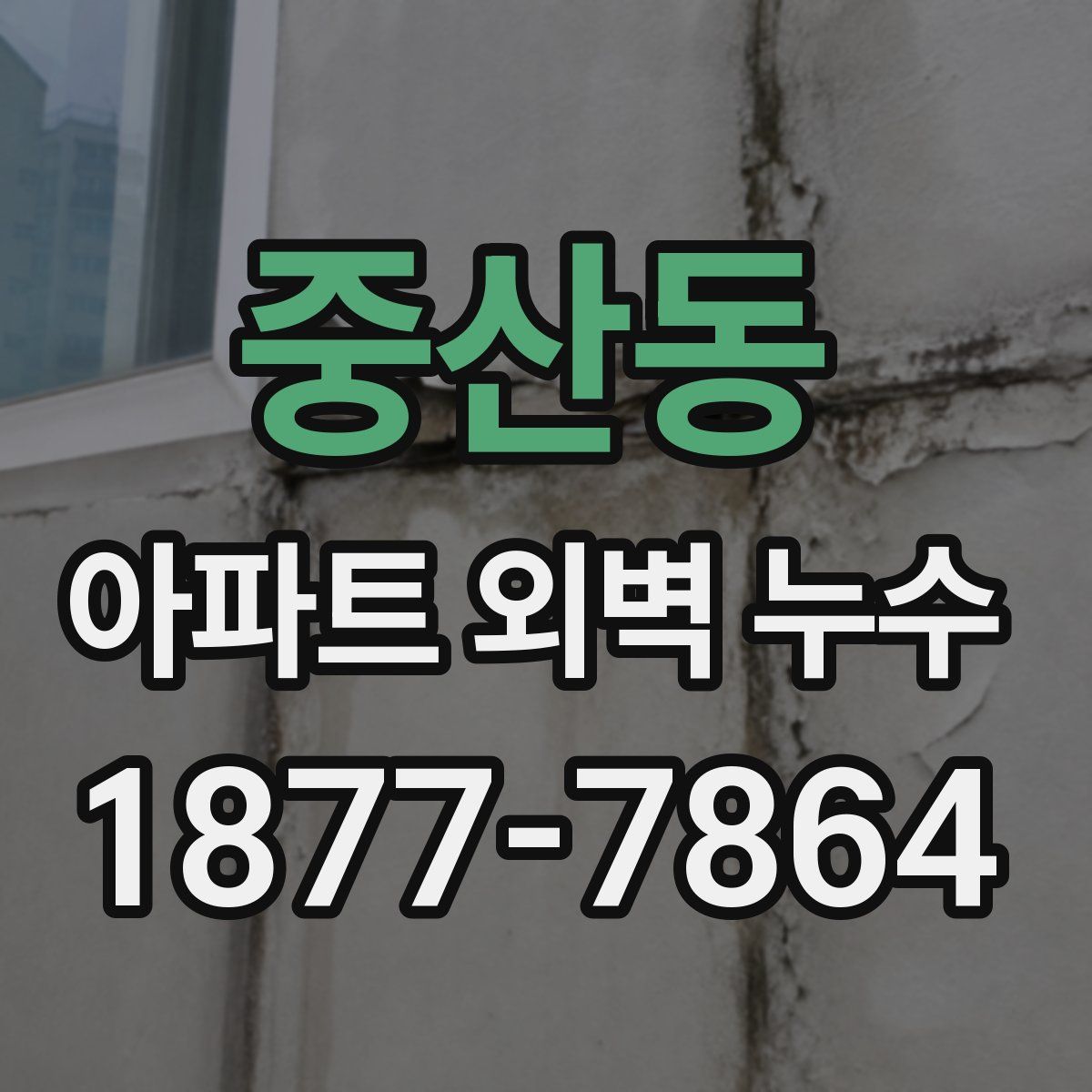 중산동 아파트 외벽 누수