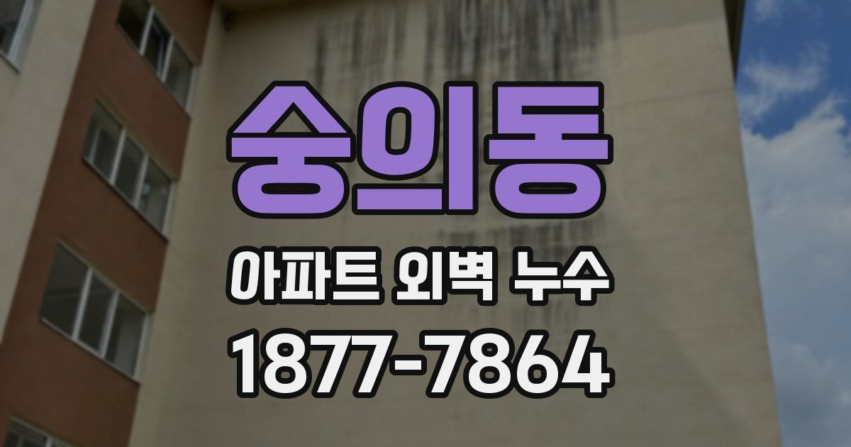 숭의동 아파트 외벽 누수