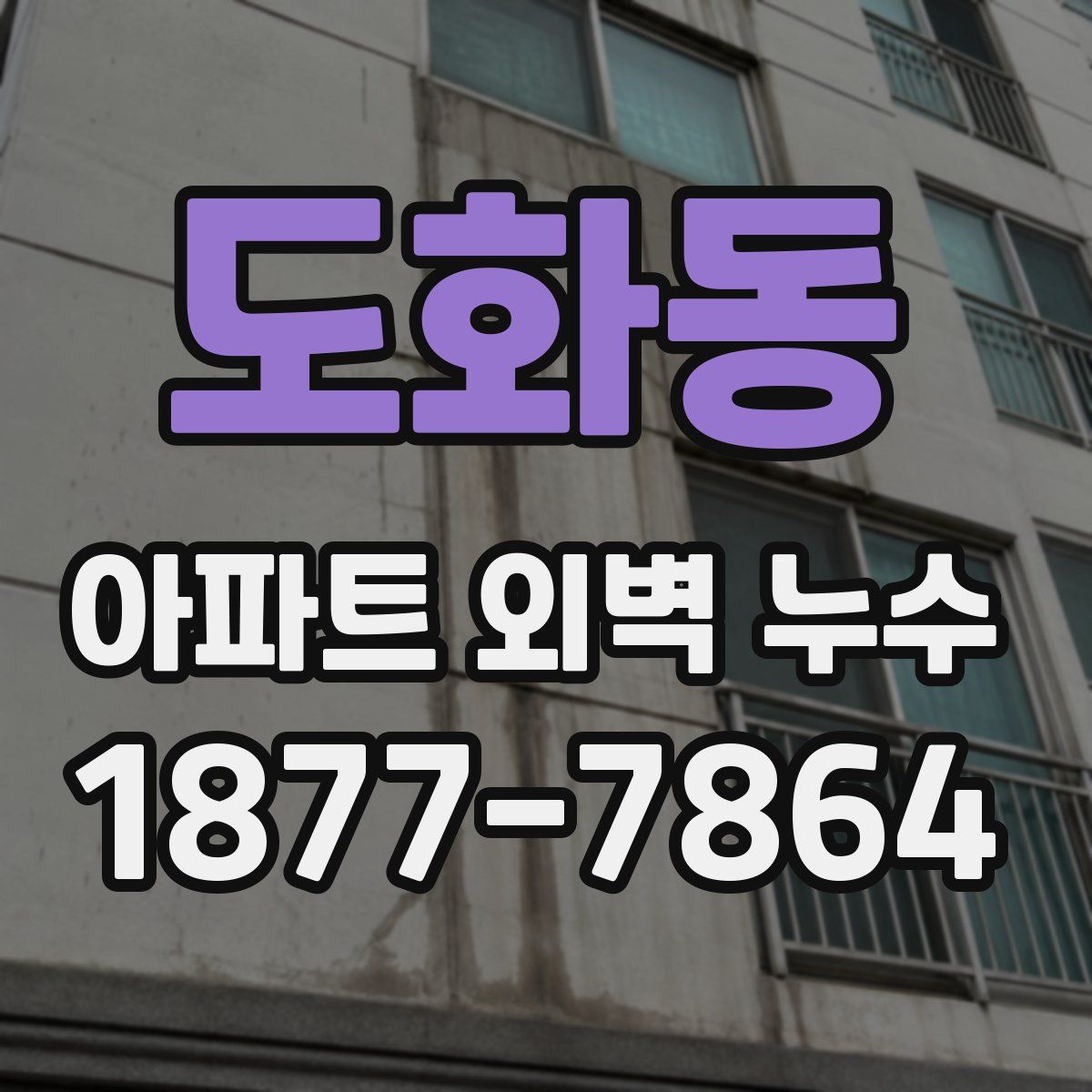 도화동 아파트 외벽 누수
