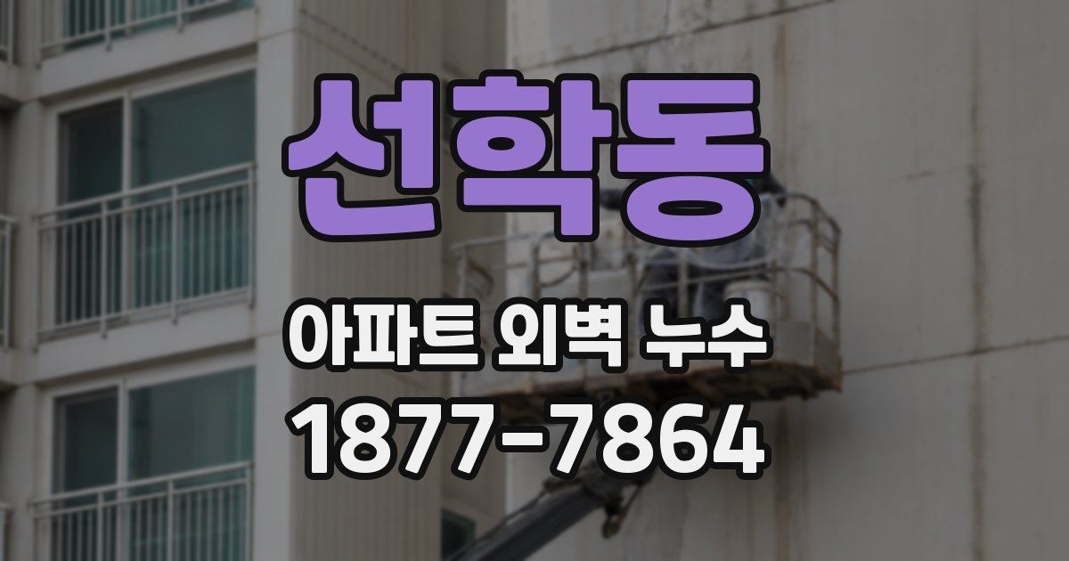 선학동 아파트 외벽 누수