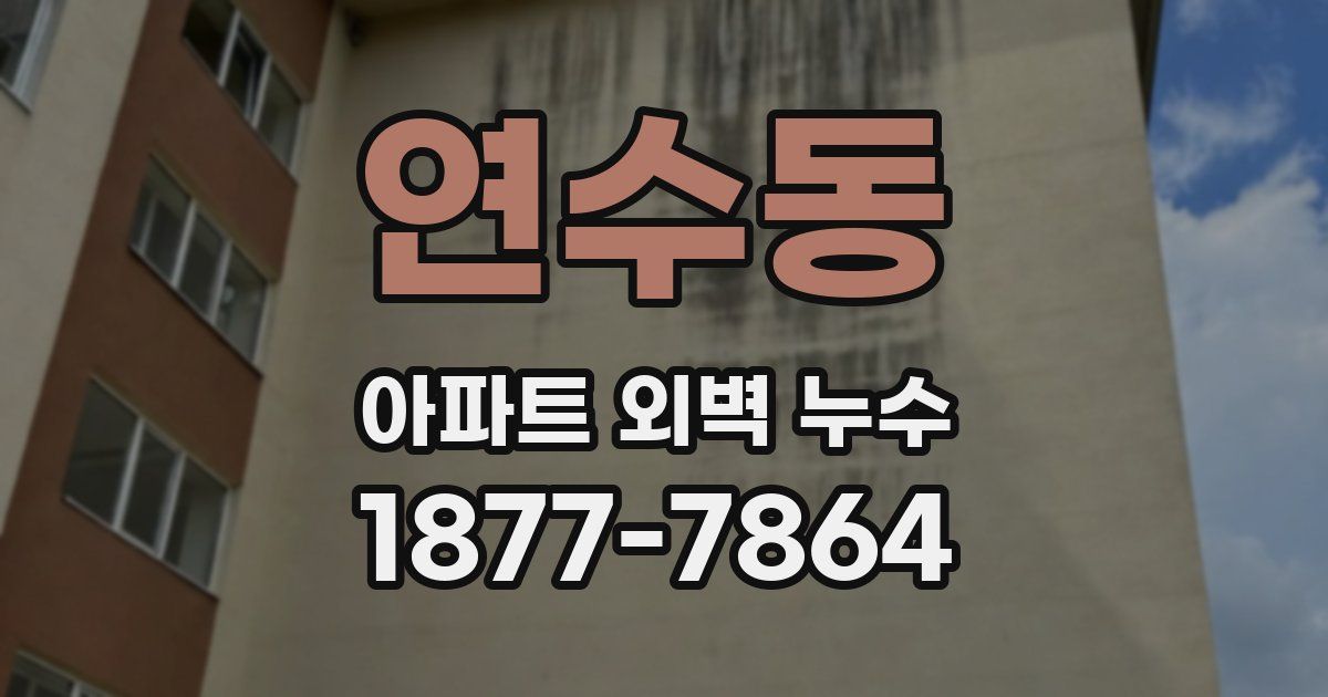 연수동 아파트 외벽 누수