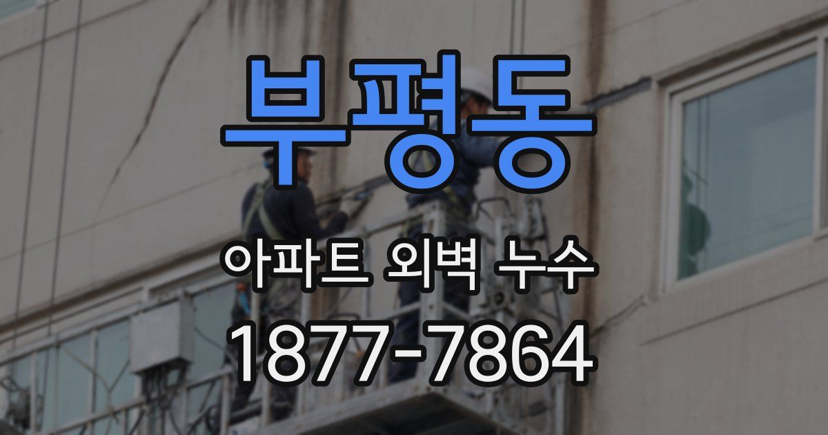 부평동 아파트 외벽 누수