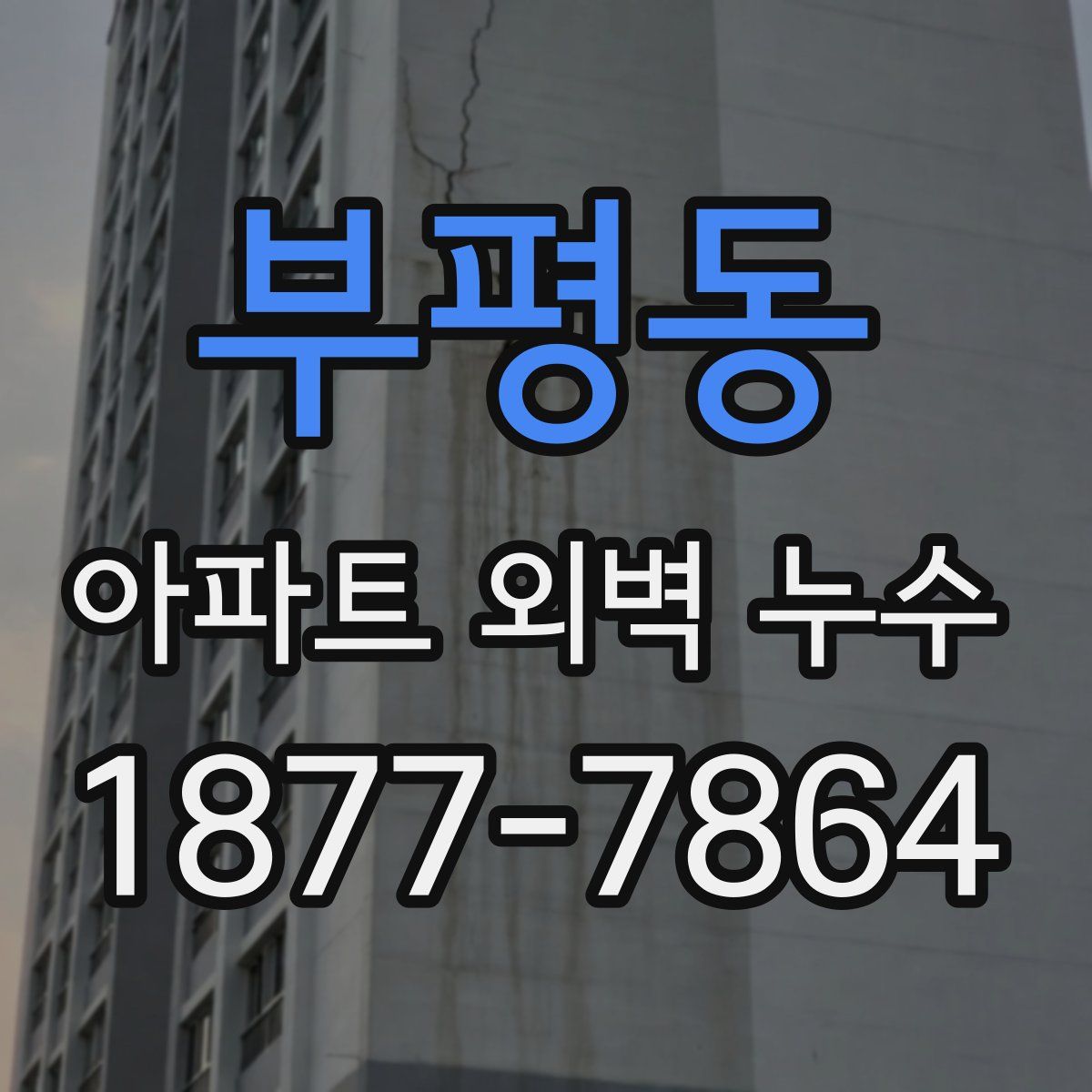 부평동 아파트 외벽 누수