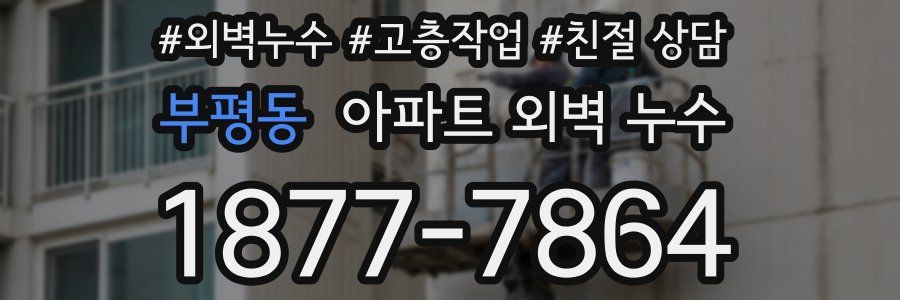부평동 아파트 외벽 누수