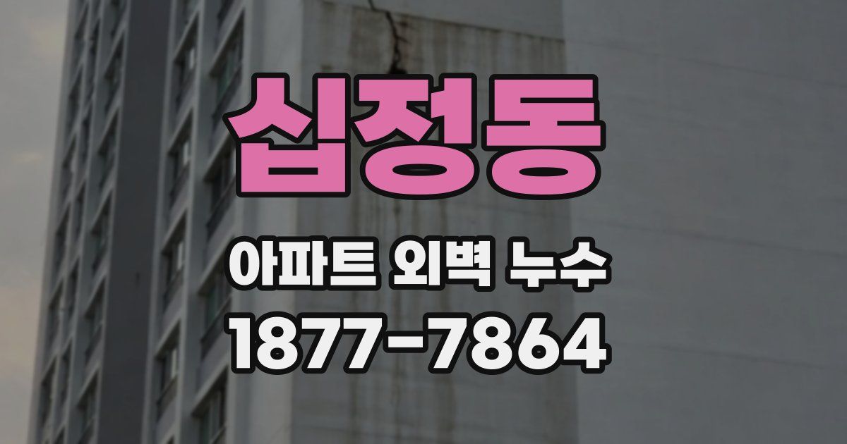 십정동 아파트 외벽 누수