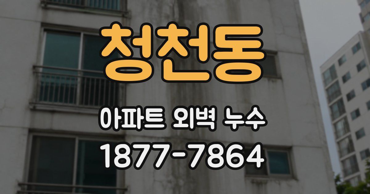 청천동 아파트 외벽 누수