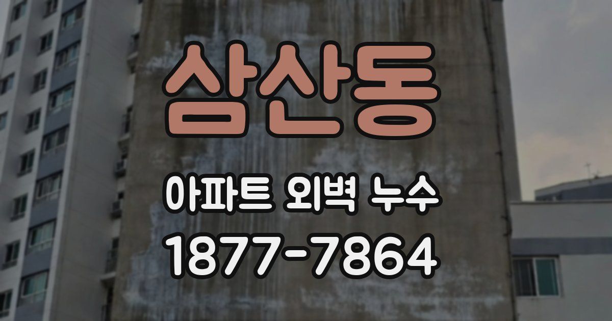 삼산동 아파트 외벽 누수