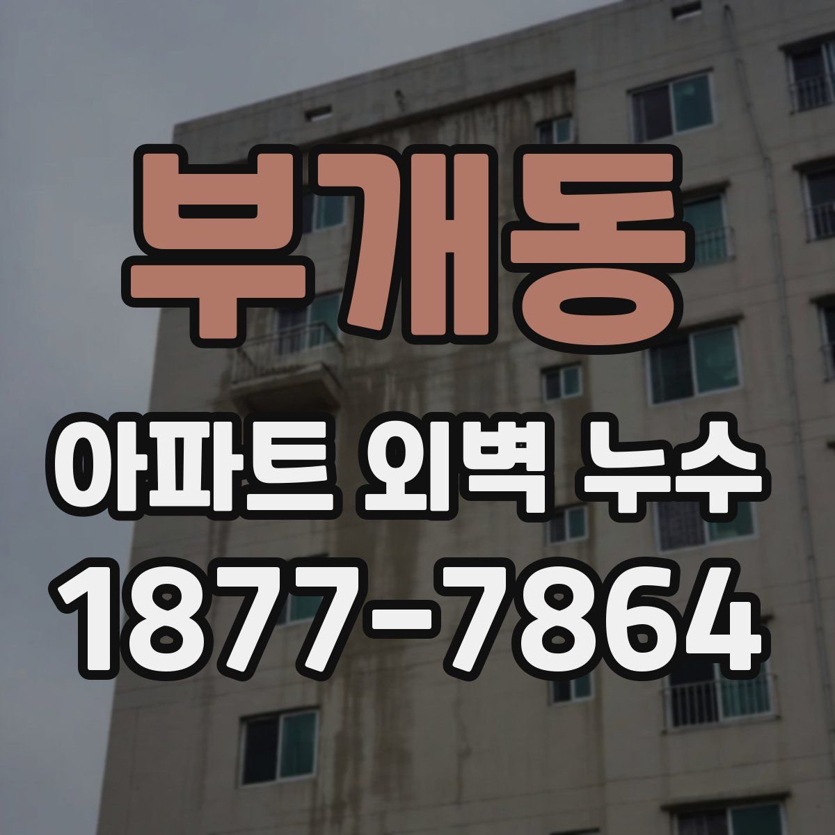 부개동 아파트 외벽 누수