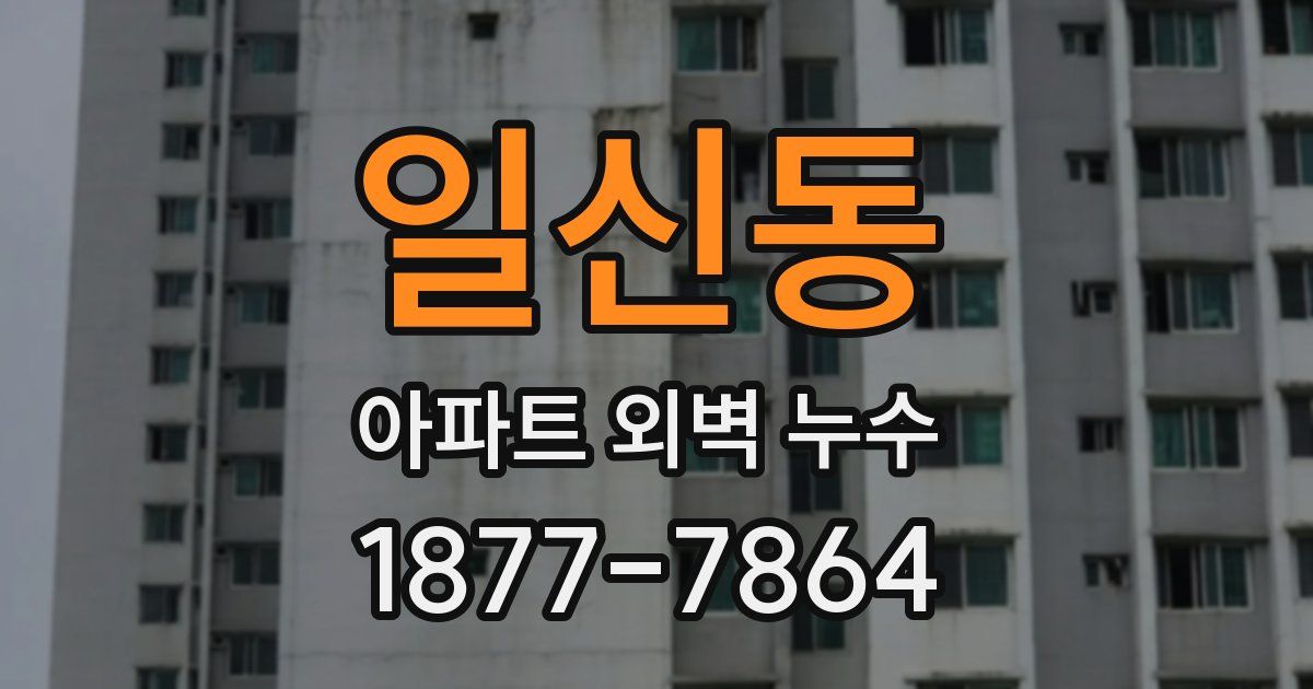 일신동 아파트 외벽 누수