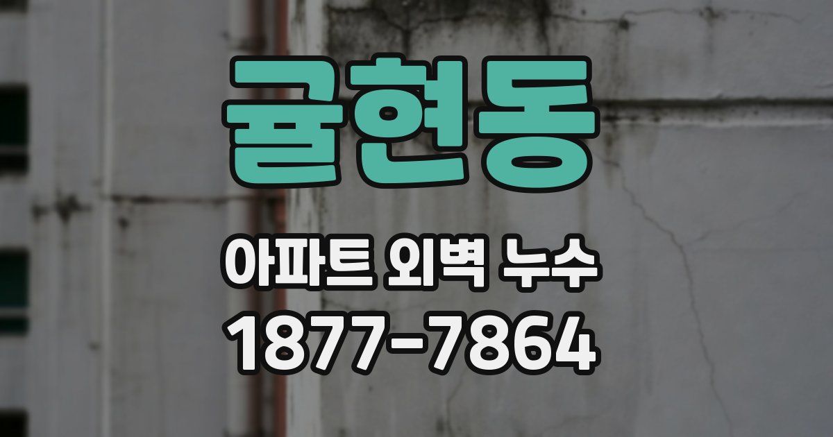 귤현동 아파트 외벽 누수