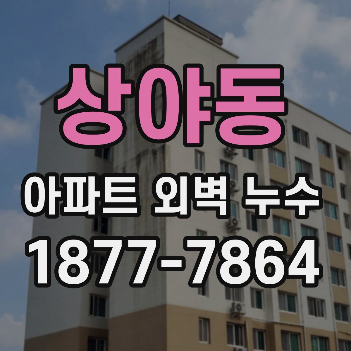 상야동 아파트 외벽 누수