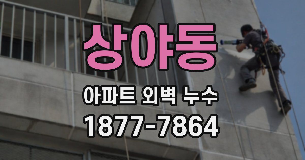 상야동 아파트 외벽 누수