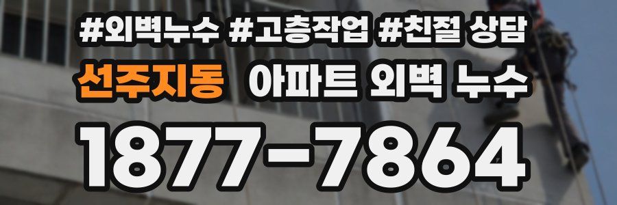 선주지동 아파트 외벽 누수