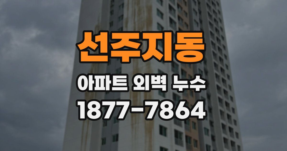 선주지동 아파트 외벽 누수