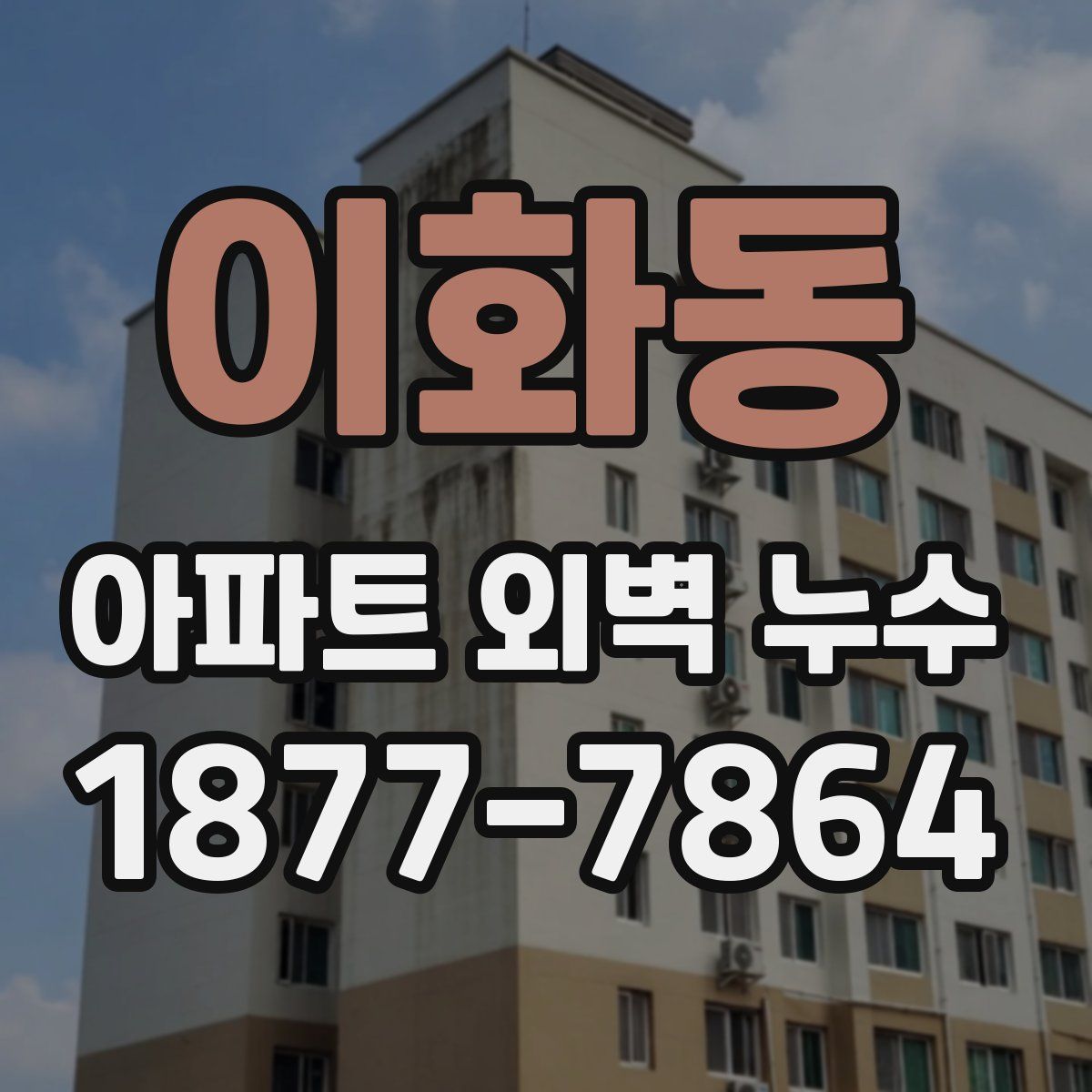 이화동 아파트 외벽 누수