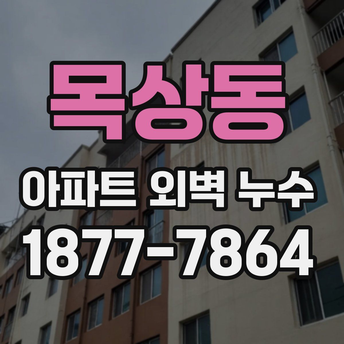목상동 아파트 외벽 누수