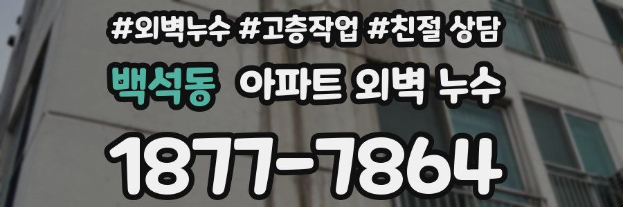 백석동 아파트 외벽 누수