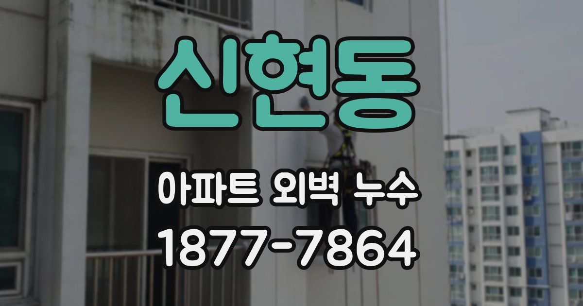 신현동 아파트 외벽 누수