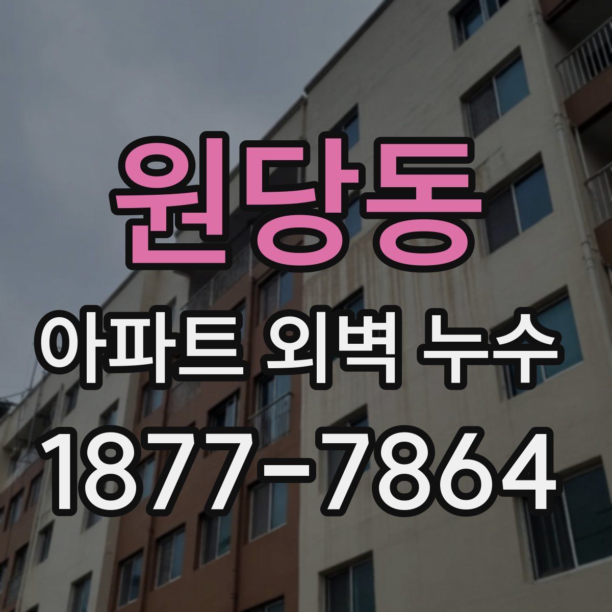 원당동 아파트 외벽 누수