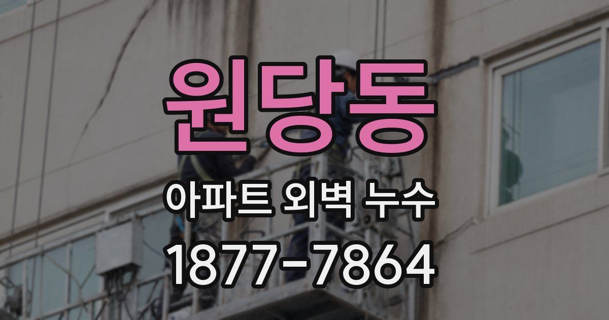 원당동 아파트 외벽 누수