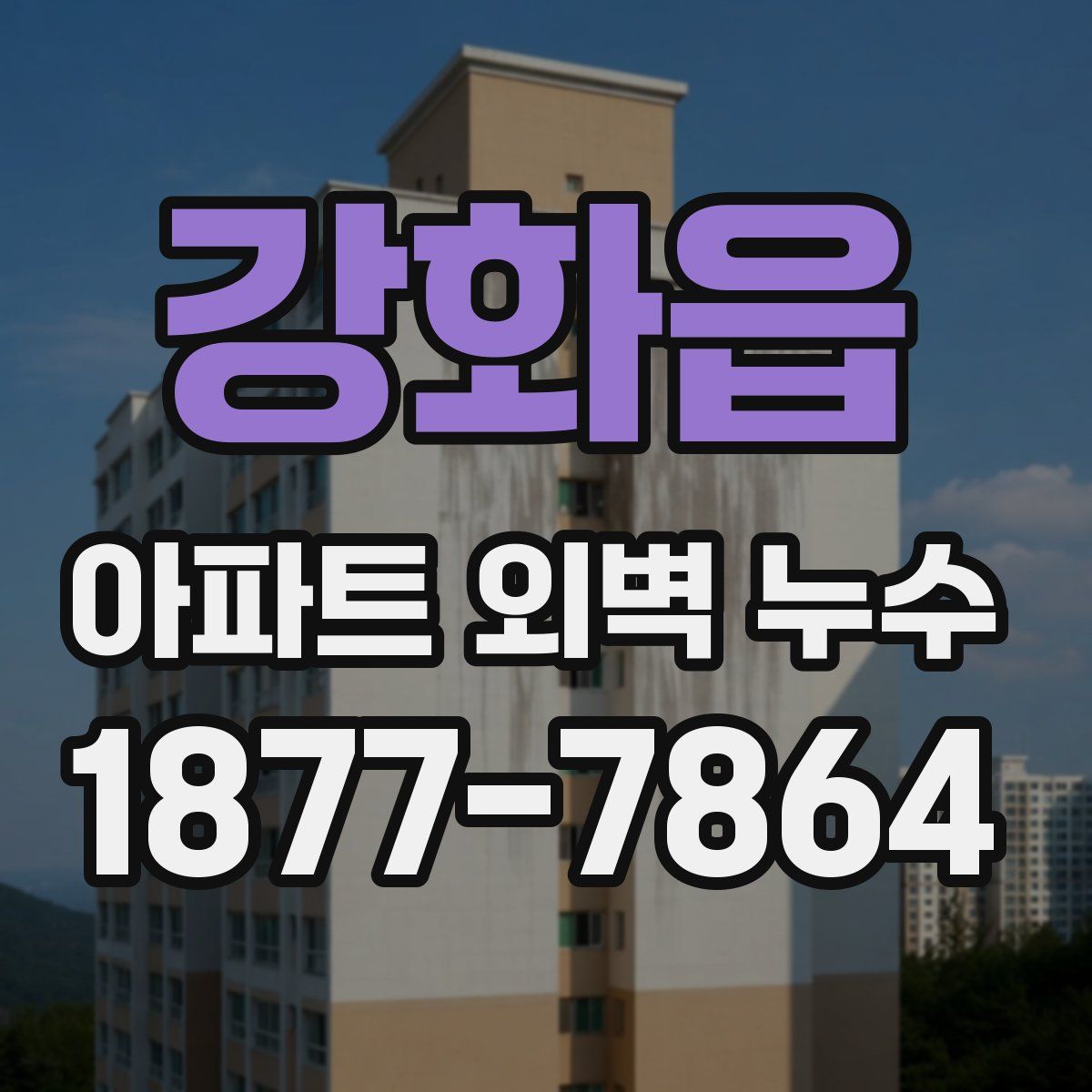 강화읍 아파트 외벽 누수