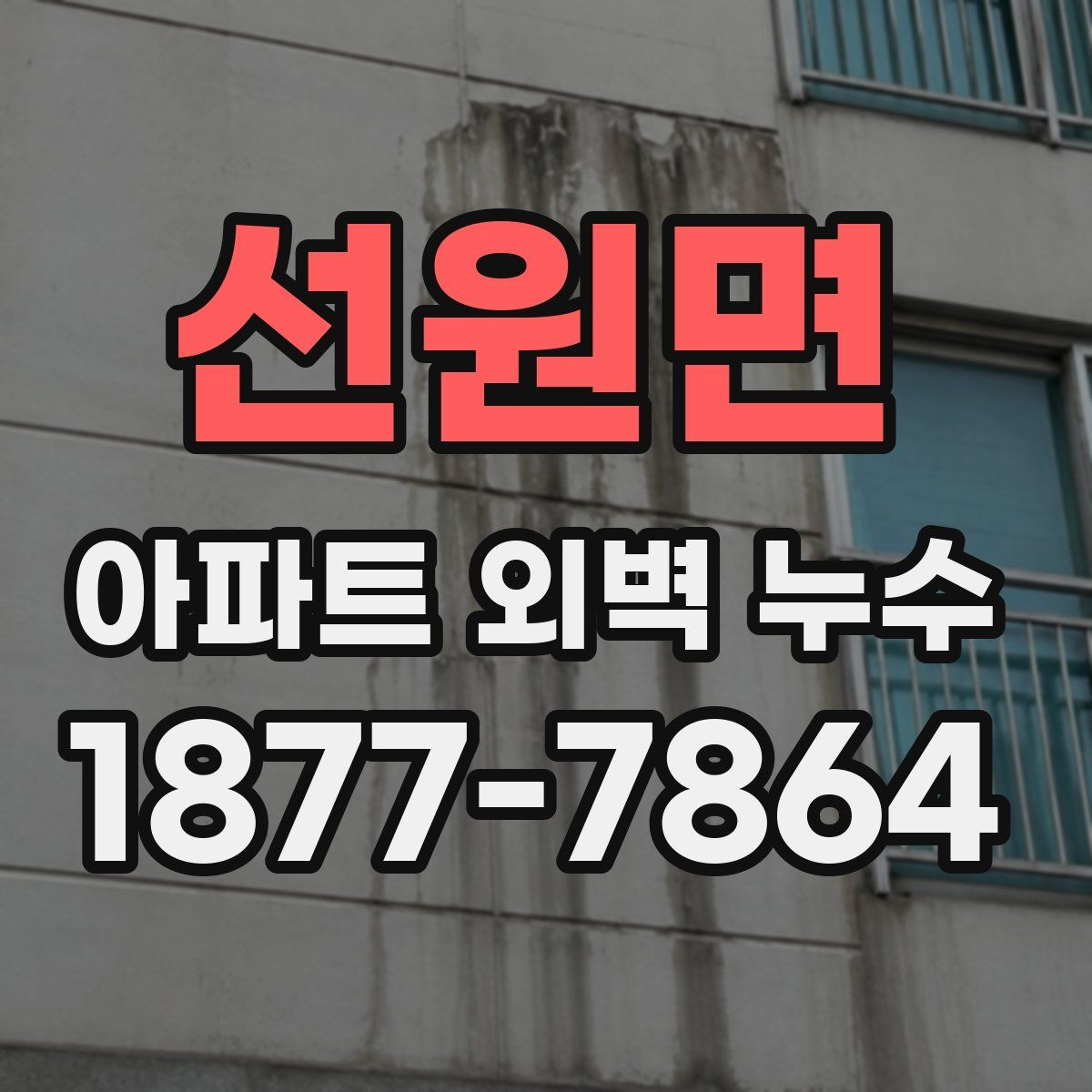 선원면 아파트 외벽 누수