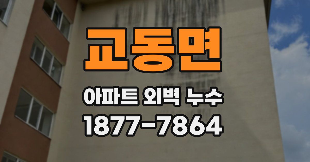 교동면 아파트 외벽 누수