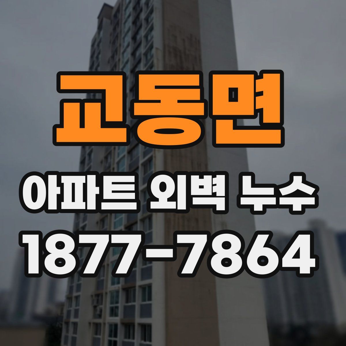 교동면 아파트 외벽 누수