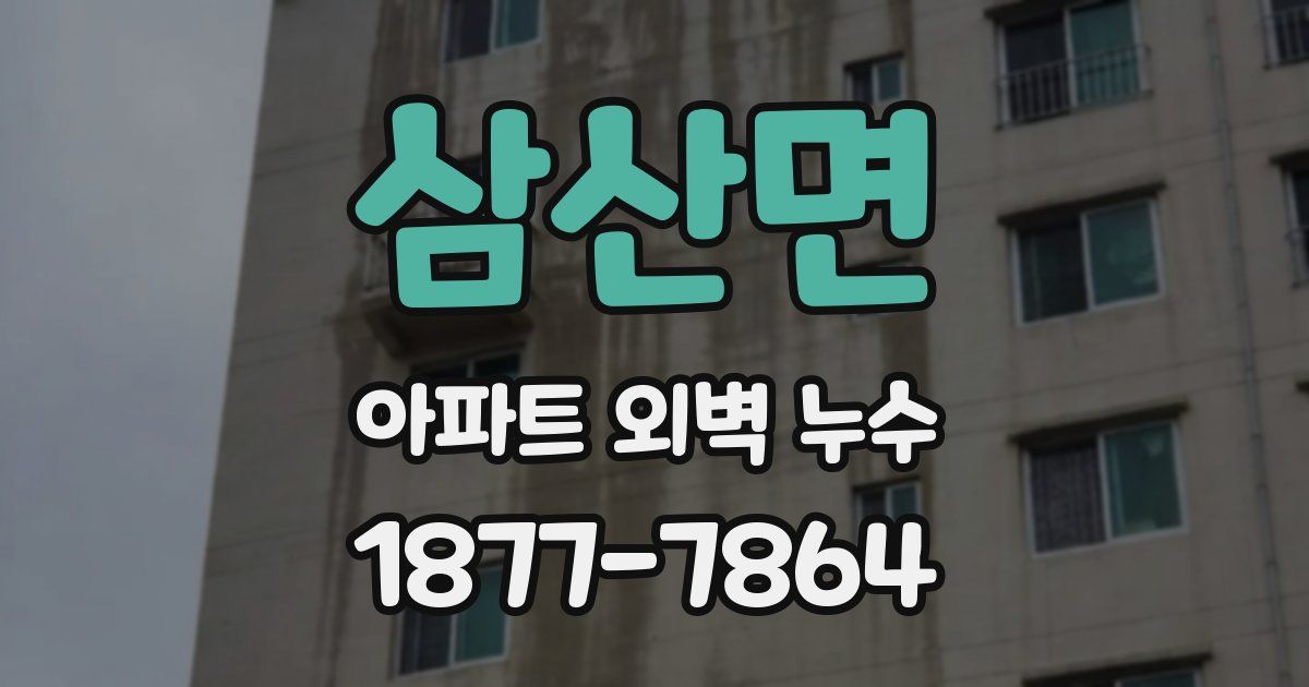 삼산면 아파트 외벽 누수