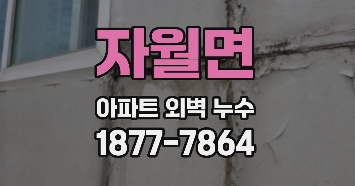 자월면 아파트 외벽 누수