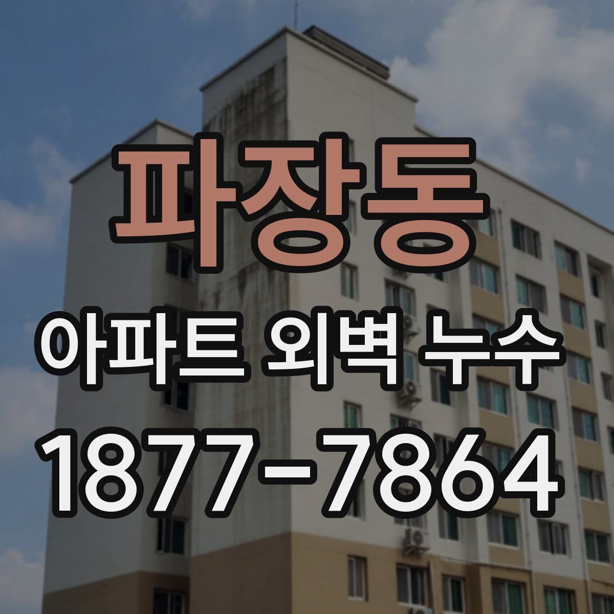 파장동 아파트 외벽 누수