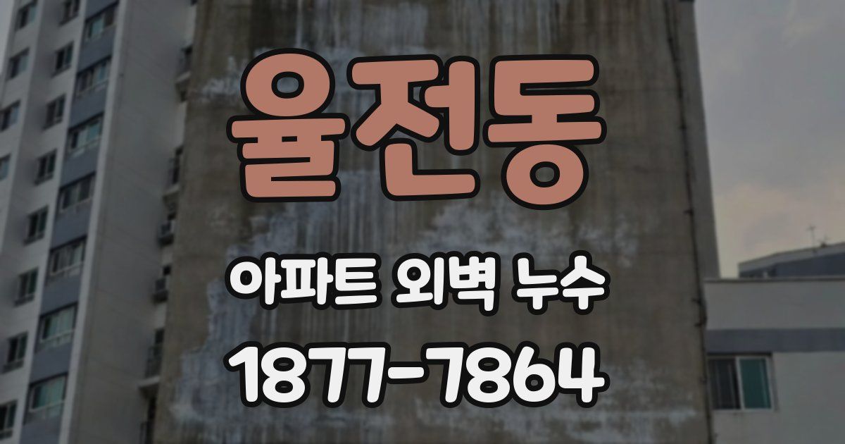율전동 아파트 외벽 누수
