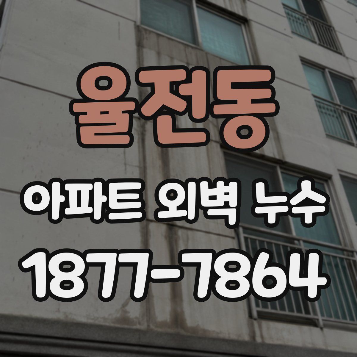 율전동 아파트 외벽 누수
