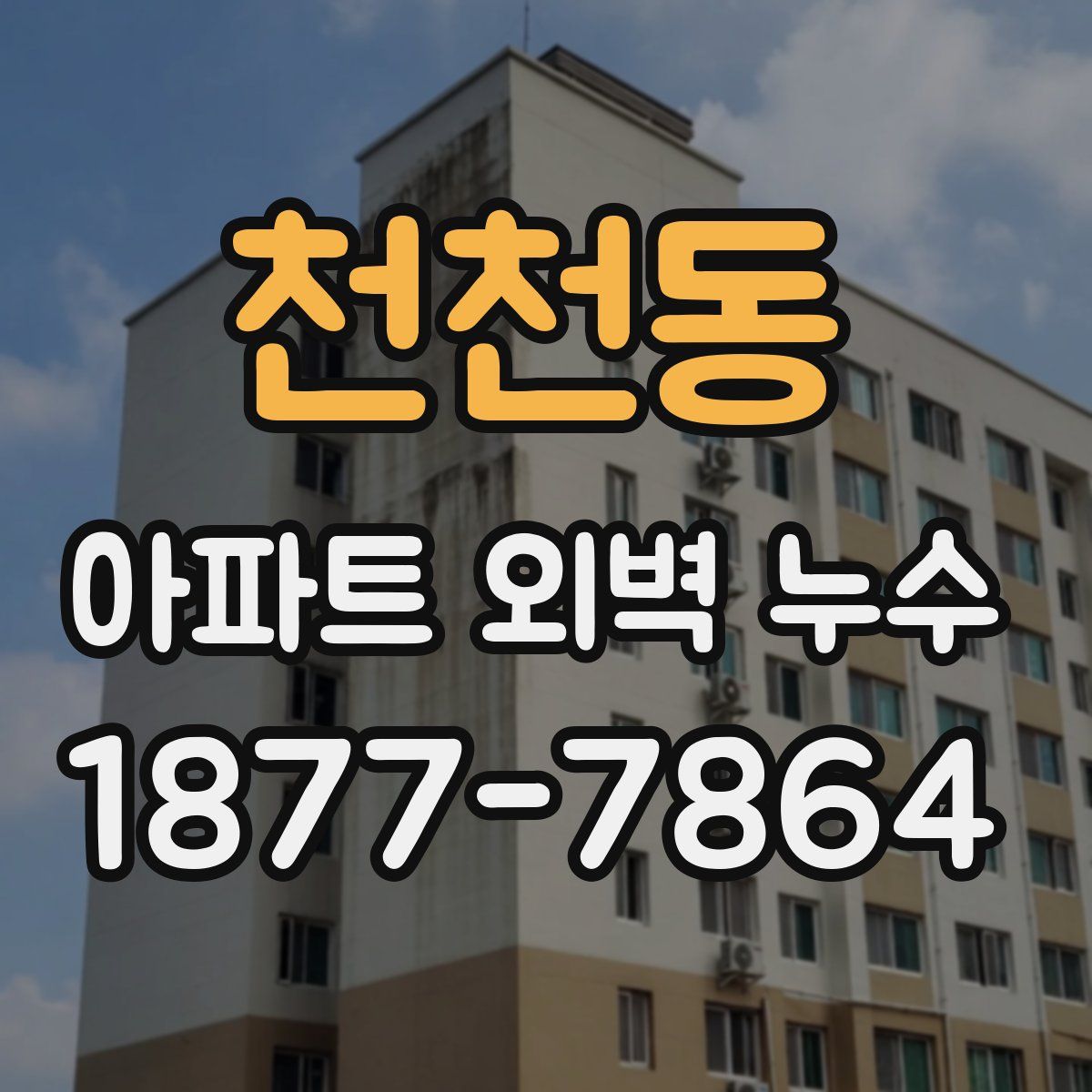 천천동 아파트 외벽 누수