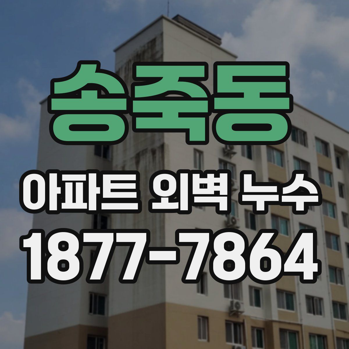 송죽동 아파트 외벽 누수