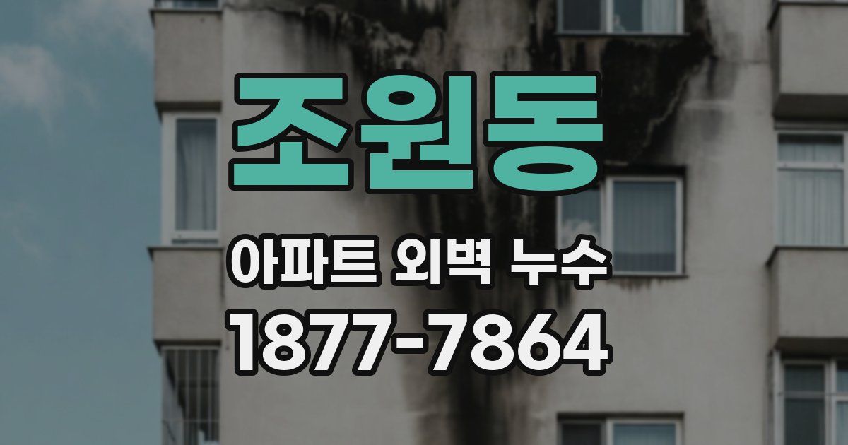 조원동 아파트 외벽 누수