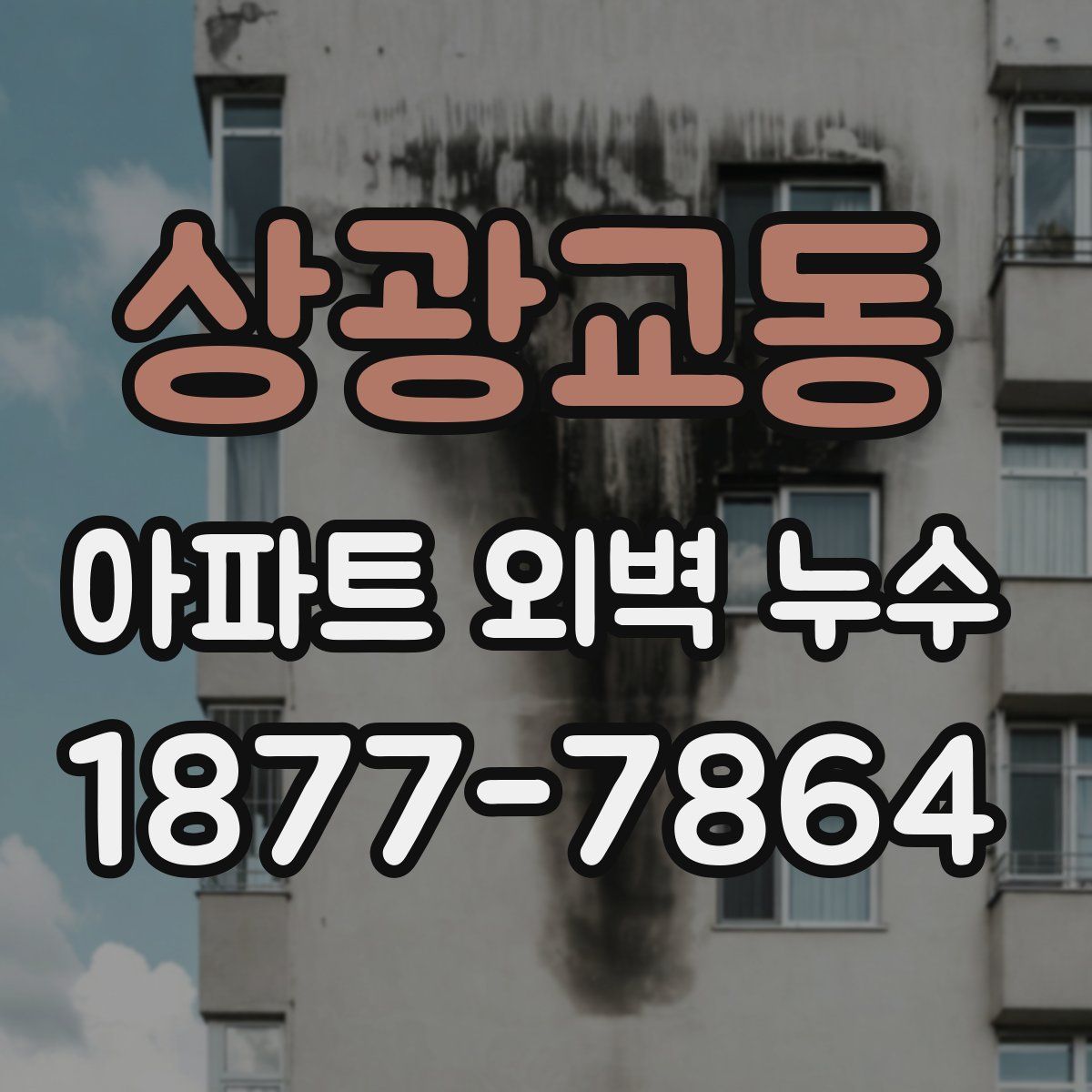 상광교동 아파트 외벽 누수