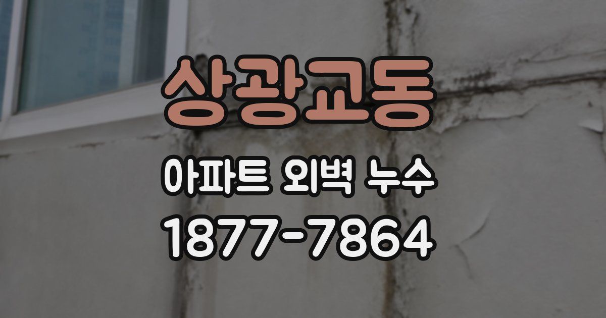 상광교동 아파트 외벽 누수