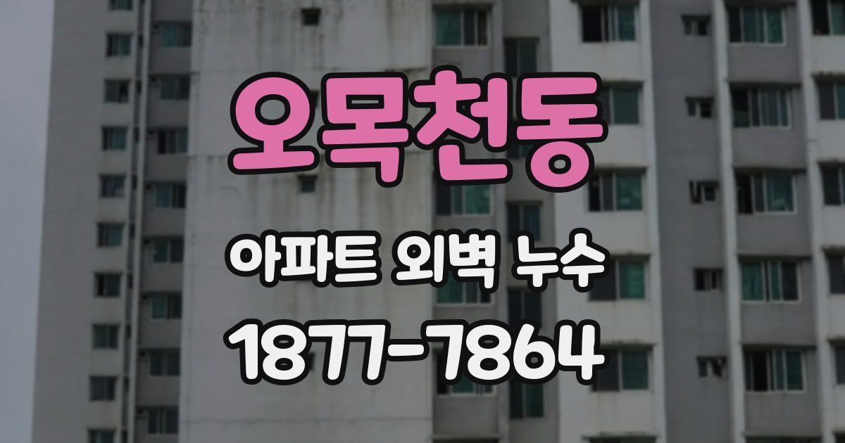 오목천동 아파트 외벽 누수