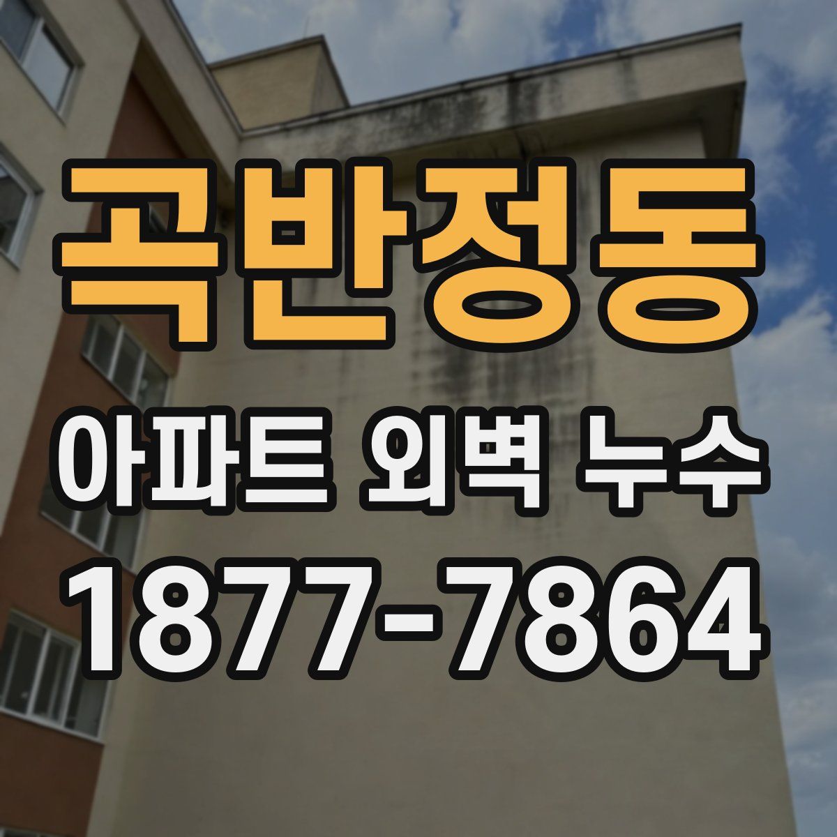 곡반정동 아파트 외벽 누수