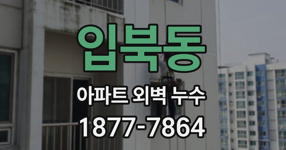 입북동 아파트 외벽 누수