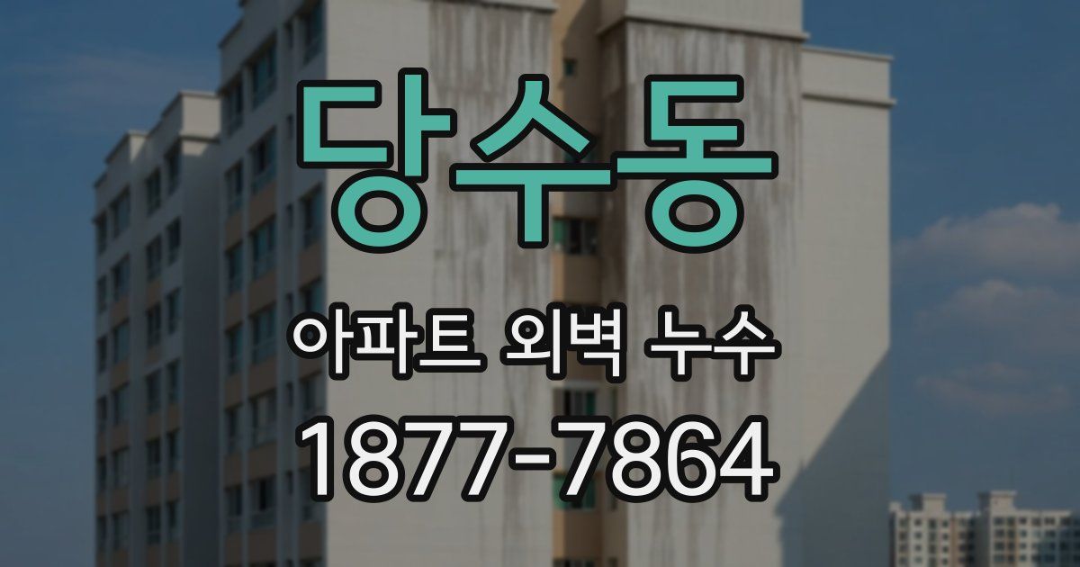 당수동 아파트 외벽 누수