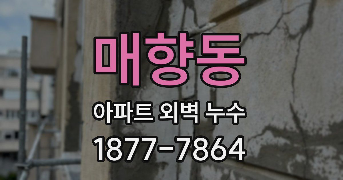 매향동 아파트 외벽 누수